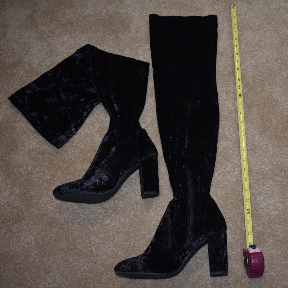 Velvet black Thigh highs